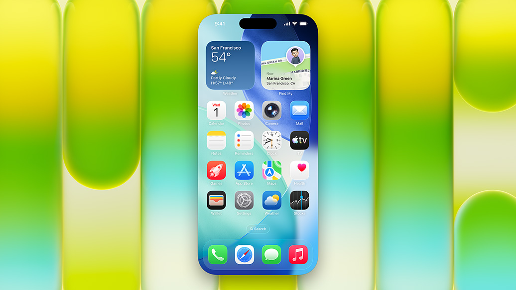 Layar iPhone ditampilkan dalam layar MacBook Neo, memperlihatkan aplikasi Uber Eats