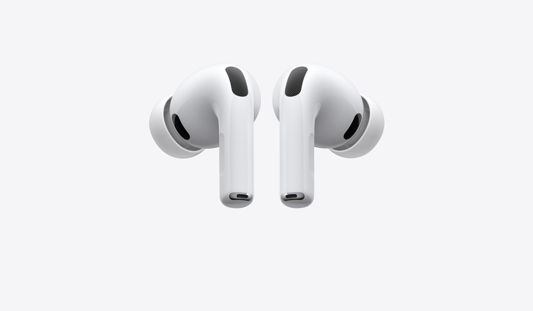 AirPods Pro 3, lewa i prawa słuchawka bezprzewodowa w kolorze białym, silikonowe wkładki