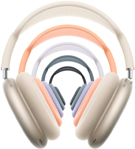 AirPods Max 2, over-ear headphones, purple color, ear cushion, telescoping arms, headband