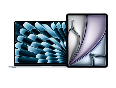 MacBook Air und iPad nebeneinander